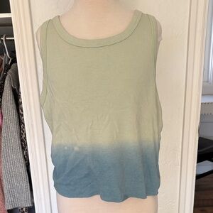 American Eagle Outfitters Ombre Tank Top - Green and Blue